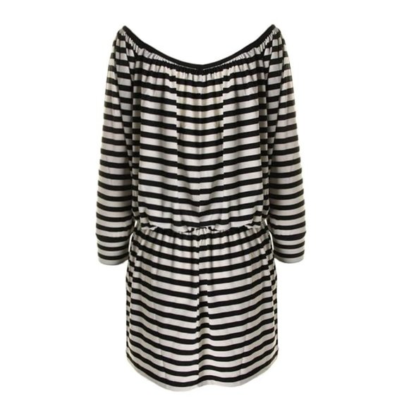 NWT KamaliKulture M 3/4 sleeve peasant dress to knee Kamali - Picture 2 of 3